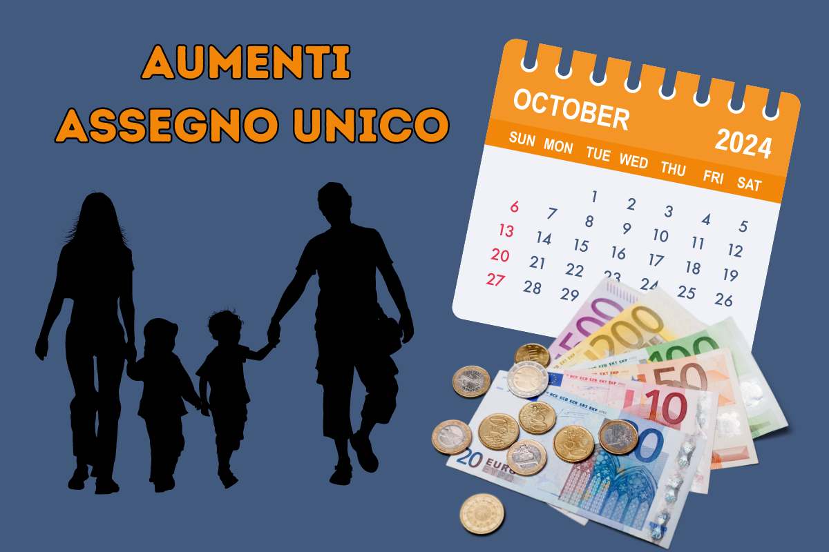 Assegno Unico, a ottobre aumento sul bonifico